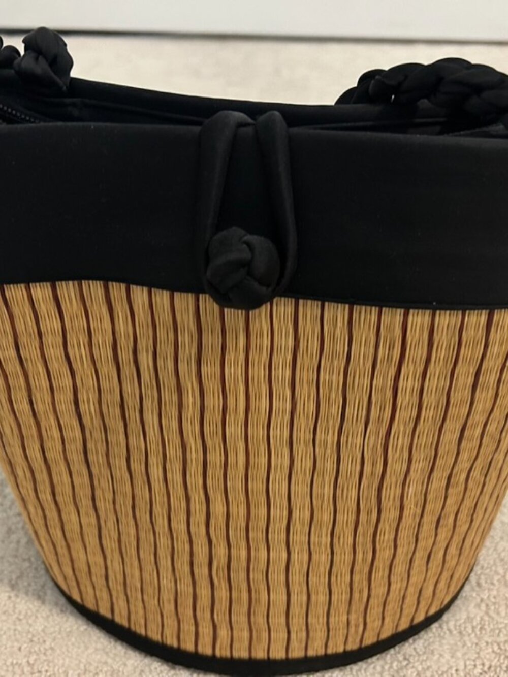 Raffia shoulder bag - Picture 3 of 3